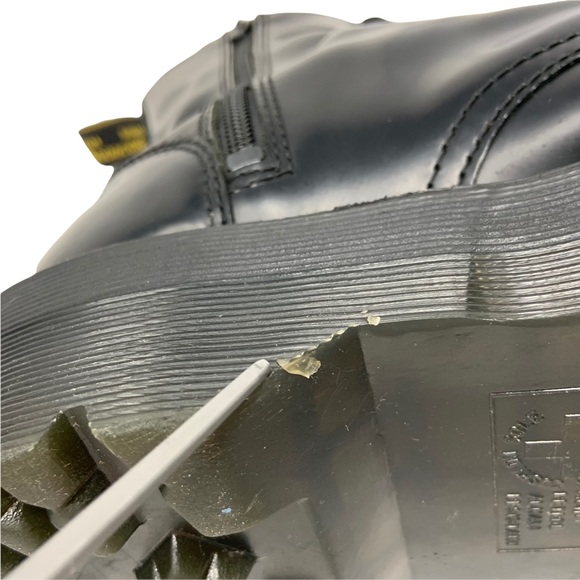 Dr. Martens Womens Jadon Leather Platform Boots Size 12 Black 8 Eye Goth Grunge - Picture 10 of 12